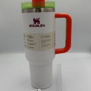 Stanley 40oz Quencher H2.0 FlowState Tumbler – Neon White – New In Box